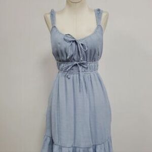 SO Peasant Dress Powder BLUE juniors size Medium